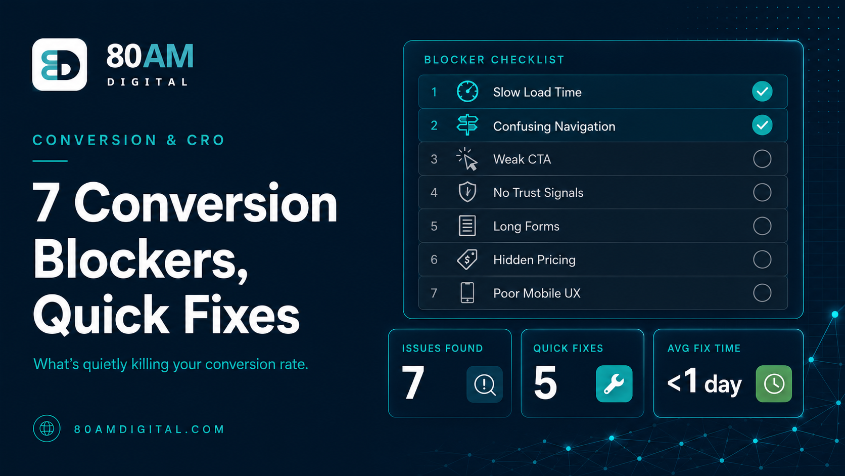 The 7 Most Common Conversion Blockers (and Quick Fixes)